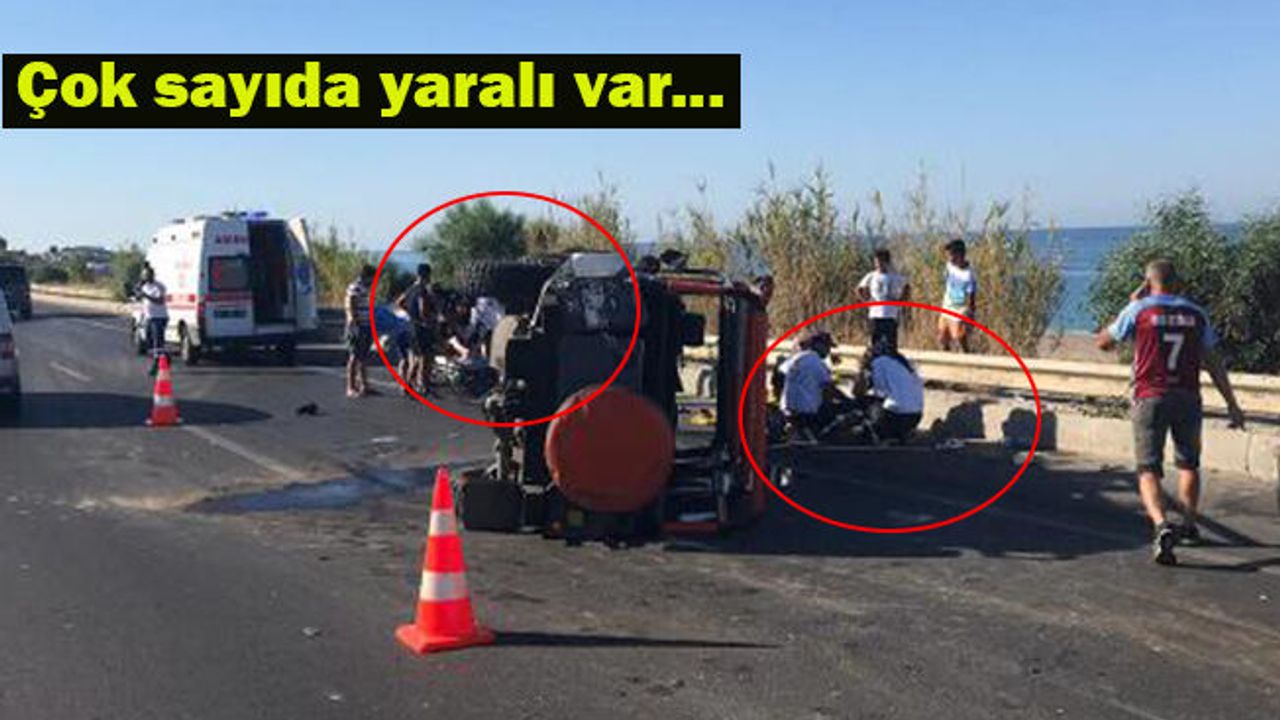 Minibüsle cip çarpıştı!