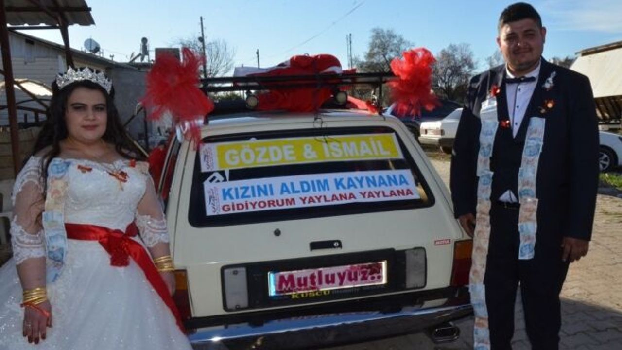 Dirftli evlilik teklifine gelen ceza, gelin arabasını satılığa çıkarttı