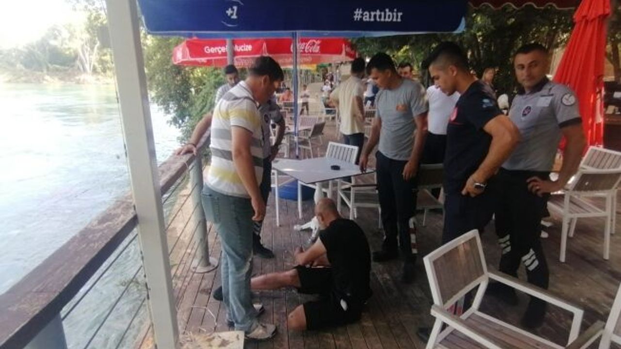 Şelaleye atlayan alkollü şahsı özel güvenlik ve itfaiye kurtardı