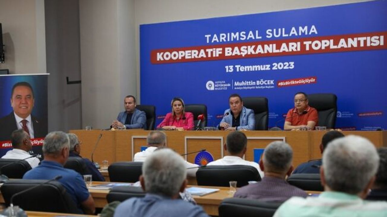 Antalya'da sulama birliklerinin elektrik maliyetlerinin yüzde 85’ini büyükşehir karşılıyor