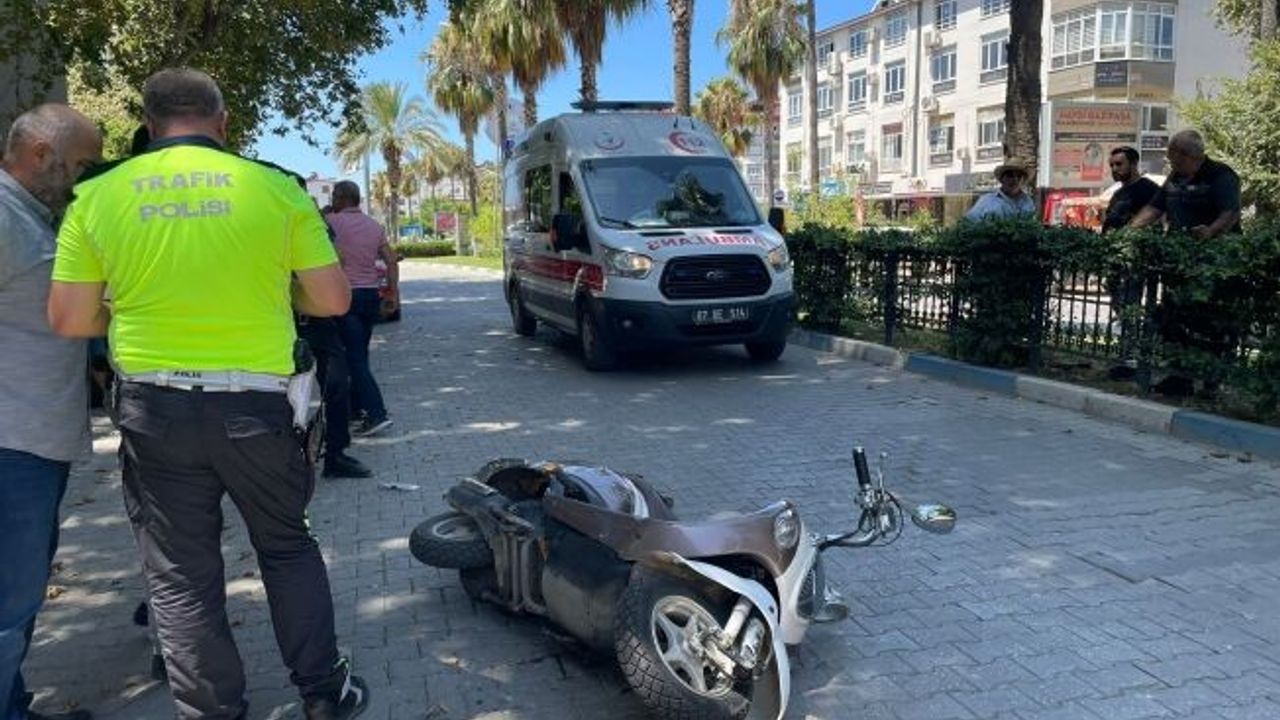 Devrilen motosikletten düşüp kafasını beton zemine çarptı