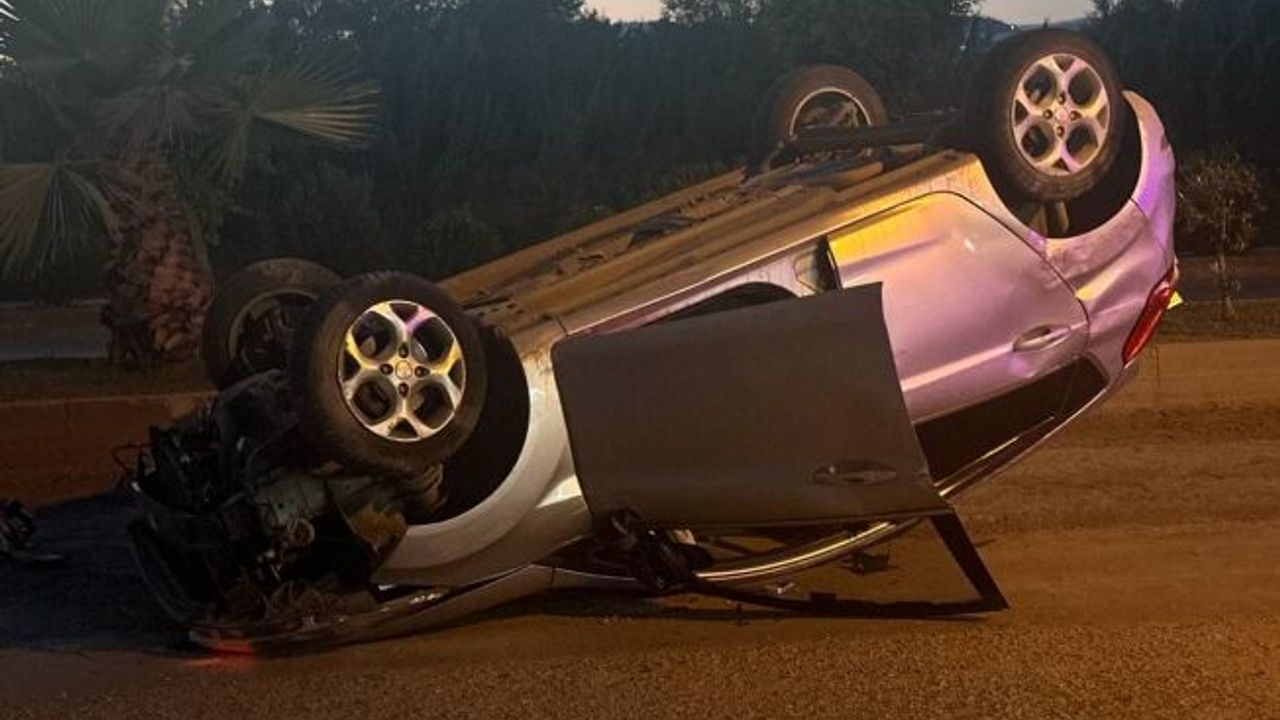 Takla atan araçtan burnu bile kanamadan çıktı