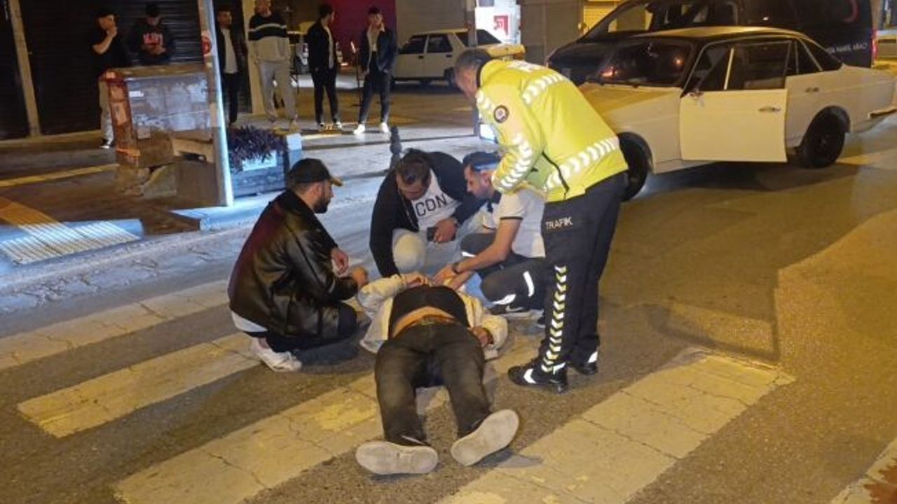  Otomobilin yaya geçidinde çarptığı kişi yaralandı