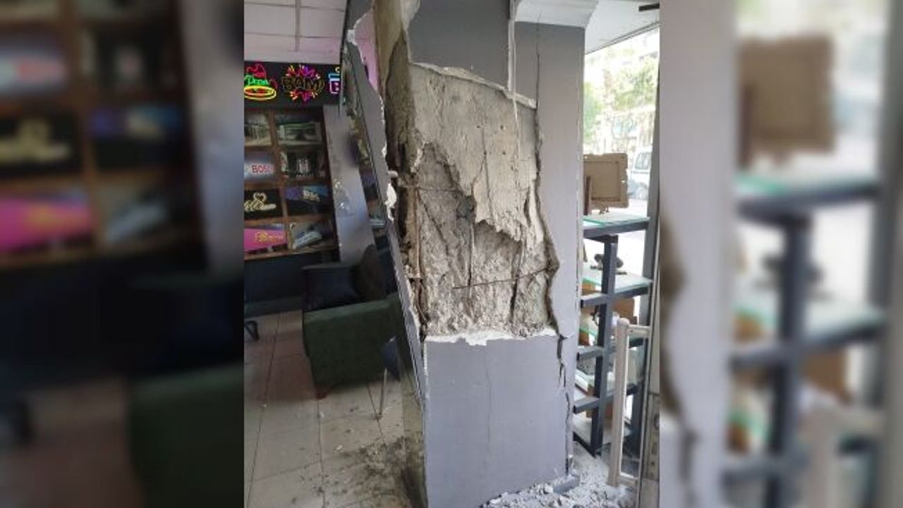 Antalya'da zemin kat kolonu patlayan 7 katlı bina tahliye edildi