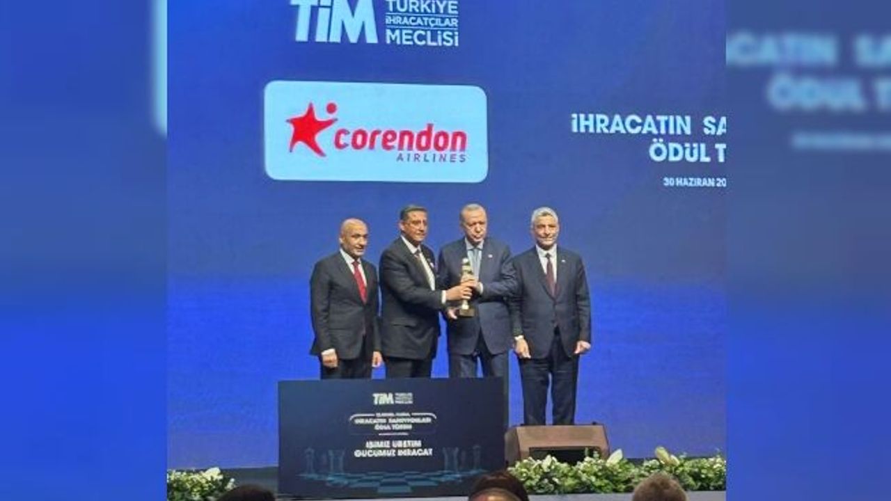 Corendon Airlines bir kez daha ihracat şampiyonları arasında