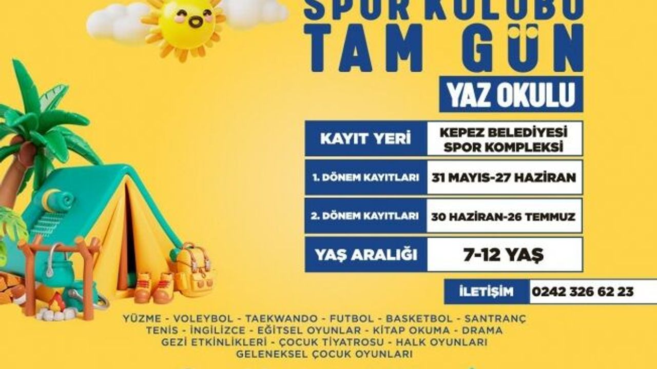  Kepez Belediyesi’nden çocuklara tam gün 'Yaz okulu'