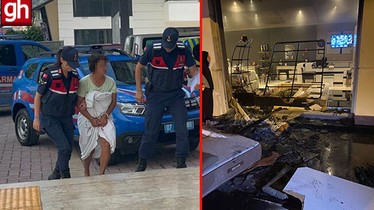 Alanya’da dehşet: Mobilya dükkânını ve servisi ateşe verdi!