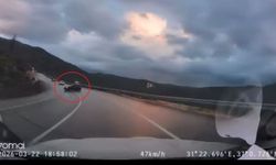 Kayganlaşan yolda kontrolden çıktı!