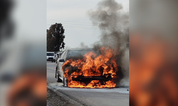 Bir haftalık araç alev alev yandı!