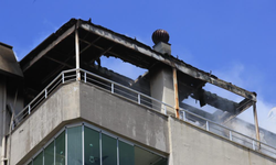 Teras katta alevler yükseldi!