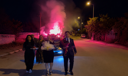 Meşaleli kız isteme konvoyu itfaiyeyi alarma geçirdi!