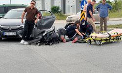 Antalya'da otomobil ile motosiklet çarpıştı!