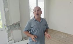 Çatlaklardan ışık görülen apartmanda korku dolu yaşam!