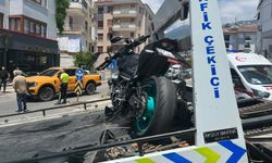 Alanya'da motosiklet ile otomobil çarpıştı!