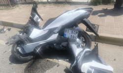 Alanya'da minibüs ile motosiklet çarpıştı!