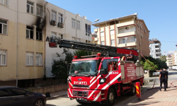 Personel lojmanı olarak kullanılan daire yandı!