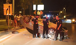 Motosiklete çarpmamak için yaptığı manevra pahalıya patladı!
