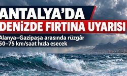 Antalya’da denizde fırtına uyarısı