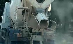 Antalya'da seyir halindeyken yola harç döken beton mikserine 200 bin lira ceza
