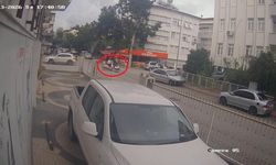 Kazadan 3 saniye önce bebek arabasıyla bölgeden geçen yaya kıl payı kurtuldu