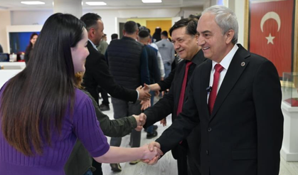 Başkan Kocagöz belediye personeliyle bayramlaştı