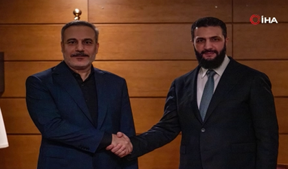 Bakan Fidan, Suriye Cumhurbaşkanı Şara ile Antalya'da görüştü