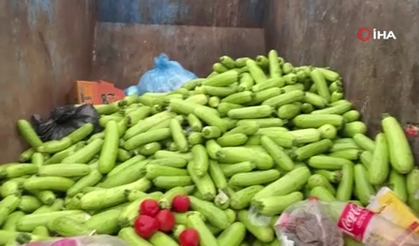 Toptancı halinde çöpe atılan sebzelere tepki: "Bunları yapanlar utansın, bunları dökenler utansın"