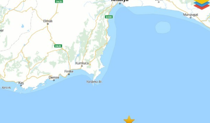 Antalya'da 3.5 büyüklüğünde deprem!
