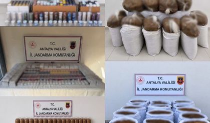 Antalya'da 1 ton 150 kilogram kıyılmış tütün ele geçirildi