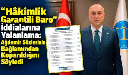 “Hâkimlik Garantili Baro” İddialarına Yalanlama