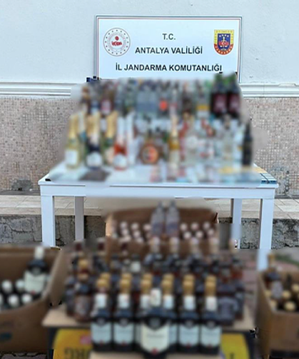 Antalya'da bin 150 litre kaçak alkol ele geçirildi