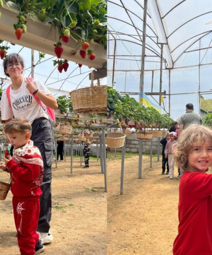 ALKÜ’lü minikler fidan dikip çilek topladı