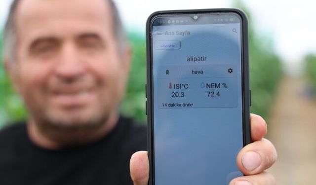 Aksu'da seralarda sıcaklık ve nem takibi artık cepte