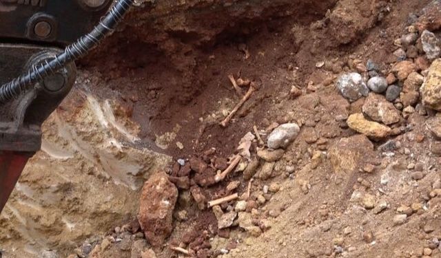  Antalya'da belediye kazısında kemik parçaları bulundu
