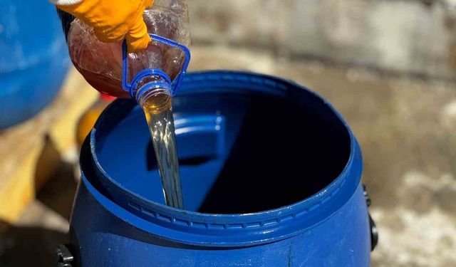 Kemer'de 'atık yağını getir, hediyeni götür' kampanyası