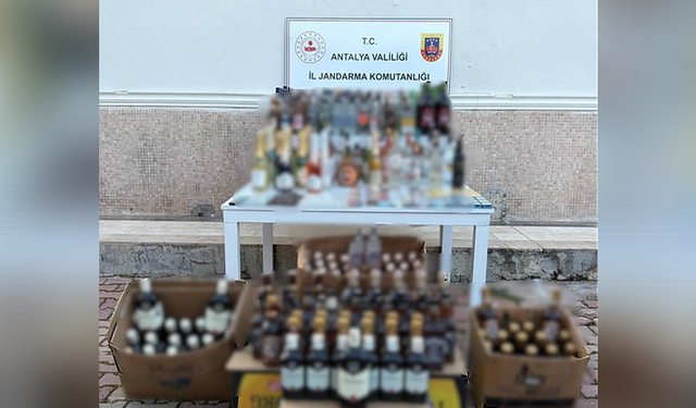 Antalya'da bin 150 litre kaçak alkol ele geçirildi