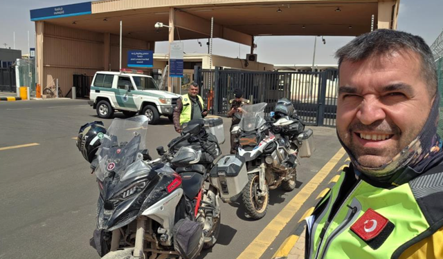 Alanya'dan kutsal topraklara motosikletle 7 bin kilometrelik yolculuk