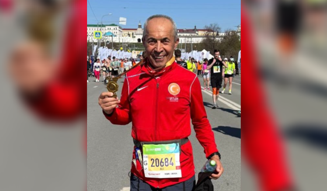 ‘Demir adam’ Kazan Maratonu’na performansıyla damga vurdu