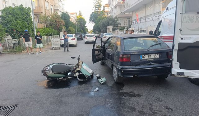 Otomobil ile çarpışan motosikletin sürücüsü yaralandı