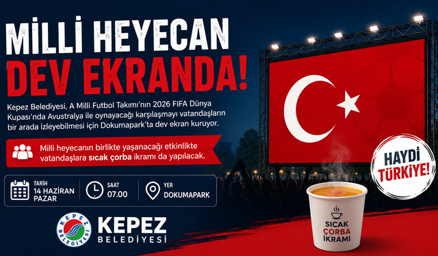 Kepez’de dünya kupası heyecanı Dokumapark’ta yaşanacak