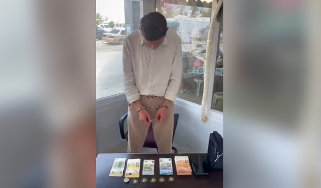 Pazarda sahte döviz ve altınlarla alışveriş yapmaya çalıştı!