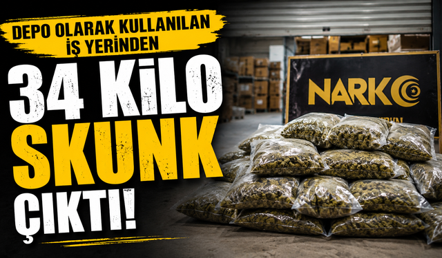 Polisten depoya operasyon: Kilolarca skunk ele geçirildi!