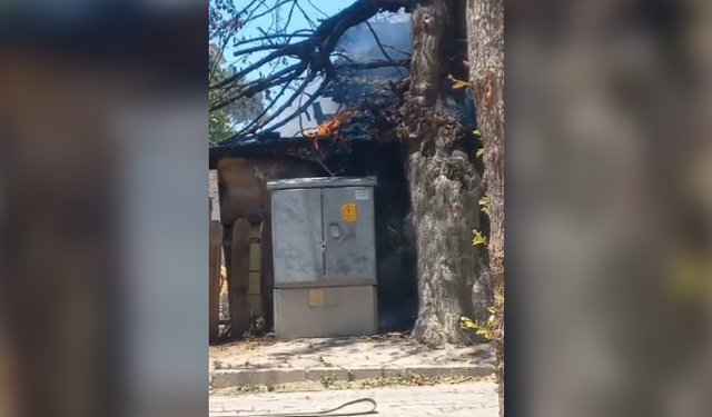 Serik'te gecekondu yangını