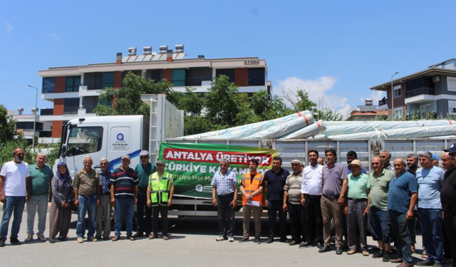 Büyükşehir’den Gazipaşalı üreticilere naylon desteği