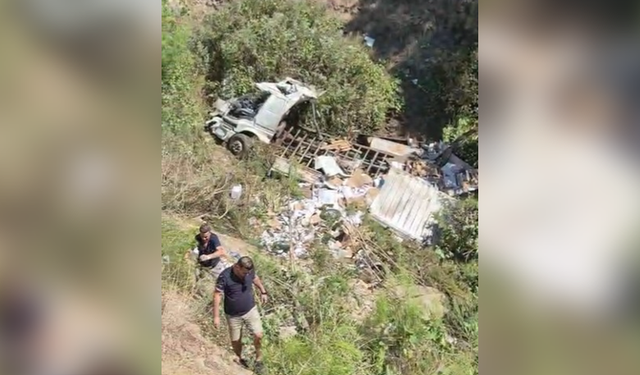 Şarampole devrilen kamyonun sürücüsünden acı haber!