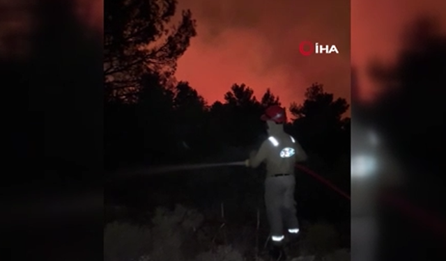 Antalya'da iki orman yangınına müdahale sürüyor!
