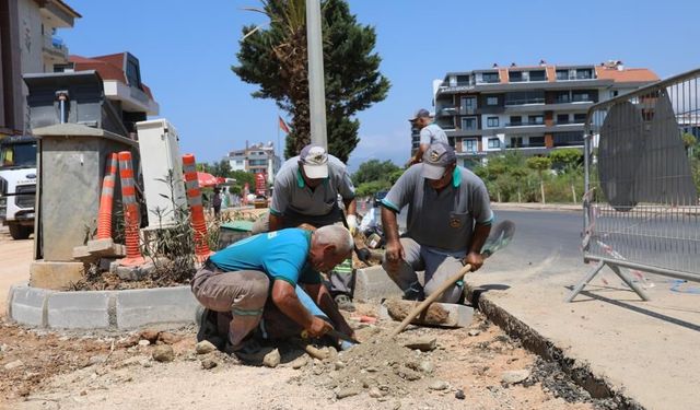 Alanya Kestel Mahallesinde çalışmala etap etap sürüyor