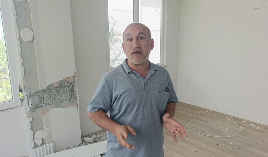 Çatlaklardan ışık görülen apartmanda korku dolu yaşam!