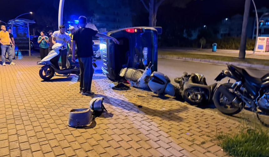 Otomobil takla attı, ortalık savaş alanına döndü!