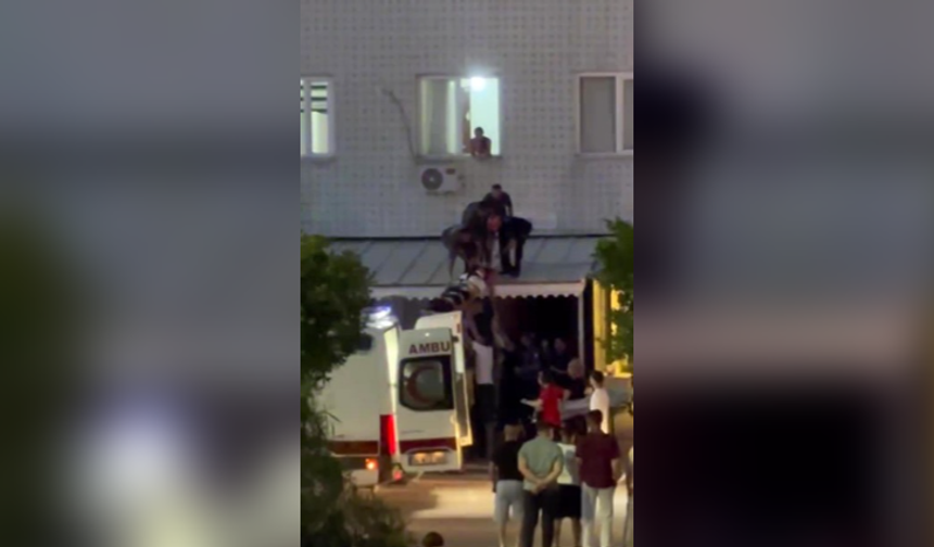 Cam silerken metrelerce yükseklikten düştü!